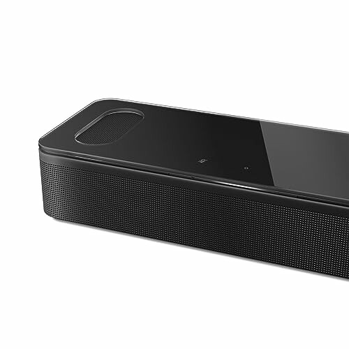 Black smart speaker with sleek design