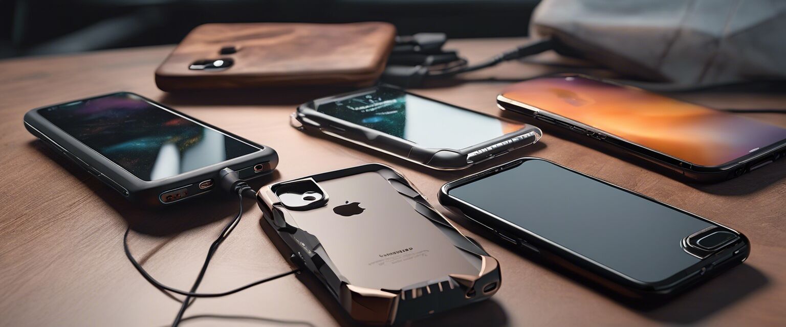 Different styles of charging cases