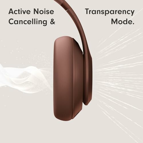 Headphones with active noise cancelling and transparency mode.