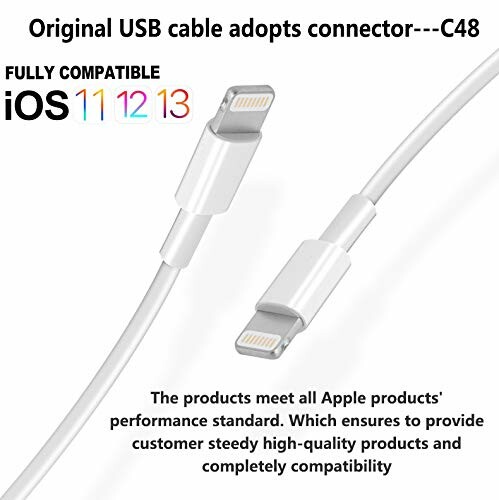 Original USB cable with C48 connector, compatible with iOS 11, 12, 13.