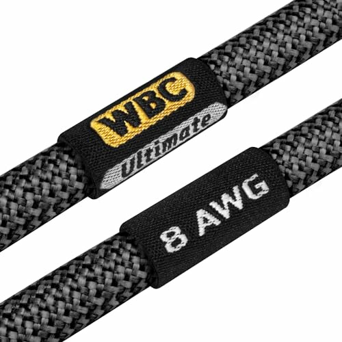 WBC Ultimate 8 AWG braided cables.