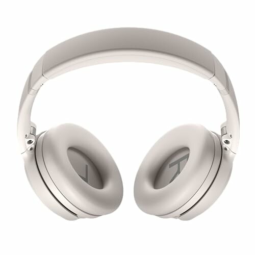 White over-ear headphones with cushioned ear pads